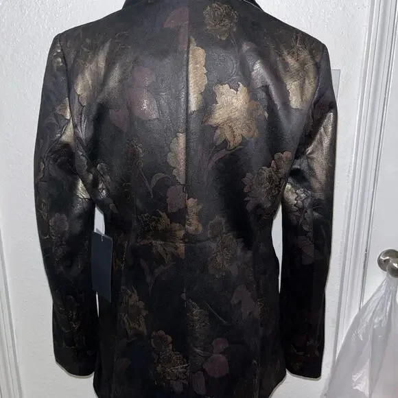 NWT Bagatelle Tuxedo Blazer Jacquard Floral Size M - Picture 3 of 11